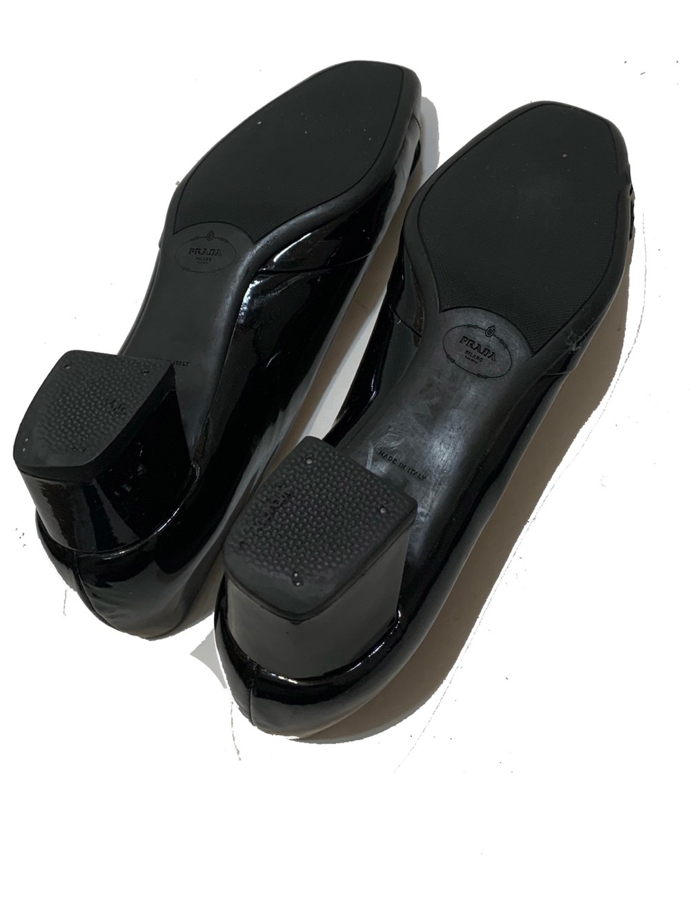 Prada Black Patent Leather Square-Toe shoes - Picture 6 of 7